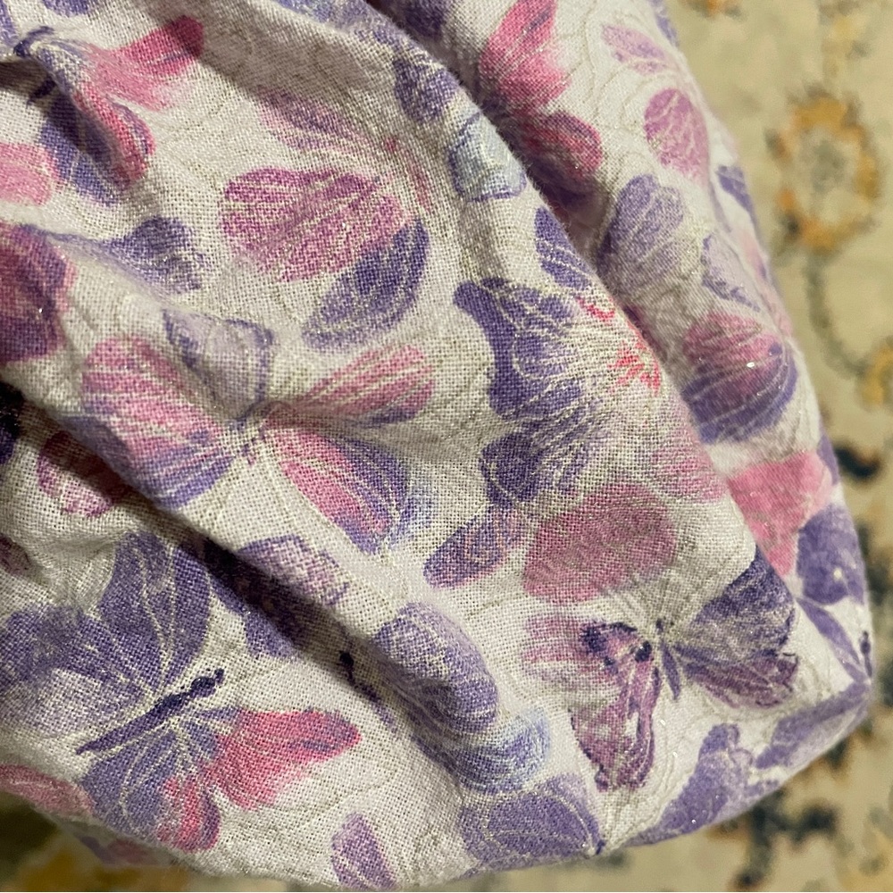 Purple butterfly scrub cap